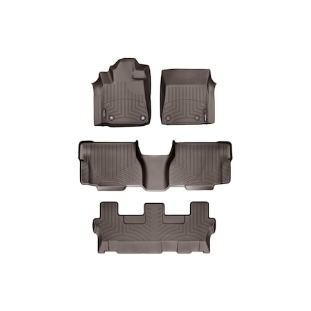 Weathertech Front, Rear, and Rear Floorliners w/ Center Aisle, 474081-47093-4-6 474081-47093-4-6